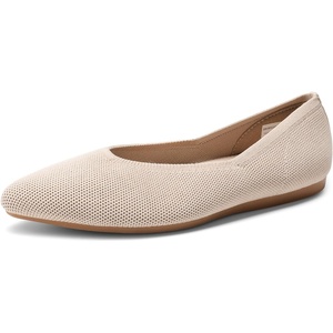 image:imageDREAM PAIRS Pointed Toe Flats for Women Comfortable Dressy Knit Ballet Flats with Arch Support Womens Dress Shoes for Work Office Business Casual TravelNude