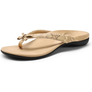image:imageDREAM PAIRS Womens Arch Support Flip Flops Comfortable Dressy Orthopedic Thong Sandals Slides with Bow for Walking Summer VacationCork