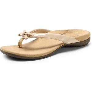 image:imageDREAM PAIRS Womens Arch Support Flip Flops Comfortable Dressy Orthopedic Thong Sandals Slides with Bow for Walking Summer VacationNude