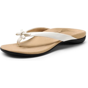 image:imageDREAM PAIRS Womens Arch Support Flip Flops Comfortable Dressy Orthopedic Thong Sandals Slides with Bow for Walking Summer VacationWhite