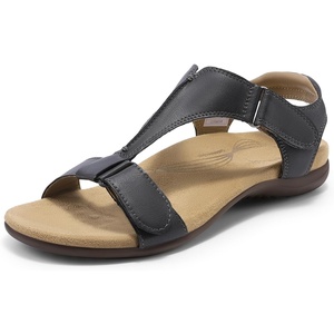 image:imageDREAM PAIRS Womens Arch Support TStrap Orthopedic Flat SandalsGrey