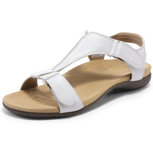 image:imageDREAM PAIRS Womens Arch Support TStrap Orthopedic Flat SandalsWhite
