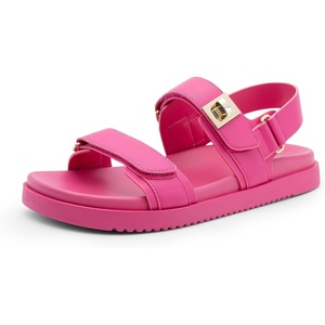 image:imageDREAM PAIRS Womens Comfortable Open Toe Flat Sandals Fashion One Band Summer Dessy SandalsHot Pink