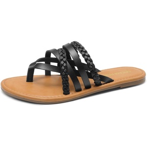 image:imageDREAM PAIRS Womens Flip Flops Round Toe Multi Strap lightweight Summer Beach Flat Casual Thong Sandals