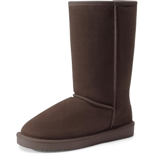 image:imageDREAM PAIRS Womens Hightop Winter Snow Boots Faux Fur Lining Pull on Warm Comfortable Outdoor Booties Shoes for Women FuzzyClassicBrown