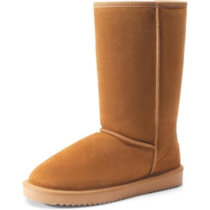 image:imageDREAM PAIRS Womens Hightop Winter Snow Boots Faux Fur Lining Pull on Warm Comfortable Outdoor Booties Shoes for Women FuzzyClassicChesnut