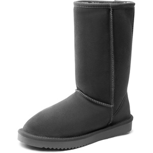 image:imageDREAM PAIRS Womens Hightop Winter Snow Boots Faux Fur Lining Pull on Warm Comfortable Outdoor Booties Shoes for Women FuzzyClassicGrey