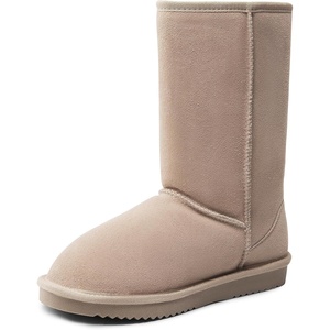 image:imageDREAM PAIRS Womens Hightop Winter Snow Boots Faux Fur Lining Pull on Warm Comfortable Outdoor Booties Shoes for Women FuzzyClassicSand