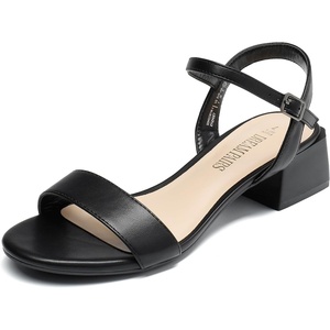 image:imageDREAM PAIRS Womens Low Heels for Women Classic Open Toe Ankle Strap Block Chunky Heel Sandals Holiday Party Wedding Dress Pumps ShoesBlackpu