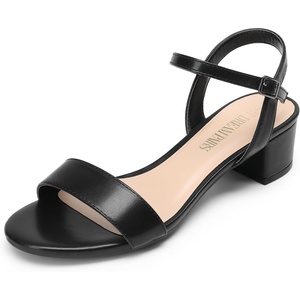 image:imageDREAM PAIRS Womens Low Heels for Women Classic Open Toe Ankle Strap Block Chunky Heel Sandals Holiday Party Wedding Dress Pumps ShoesBlackpu1
