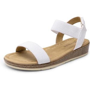 image:imageDREAM PAIRS Womens Low Wedge Casual SandalsWhite