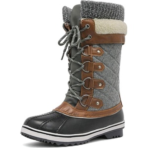 image:imageDREAM PAIRS Womens MidCalf Waterproof Winter Snow BootsBlackGrey
