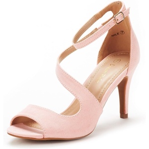 image:imageDREAM PAIRS Womens NILE Strappy Stiletto Heels Open Toe Ankle Strap Dress SandalsPink