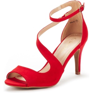 image:imageDREAM PAIRS Womens NILE Strappy Stiletto Heels Open Toe Ankle Strap Dress SandalsRed