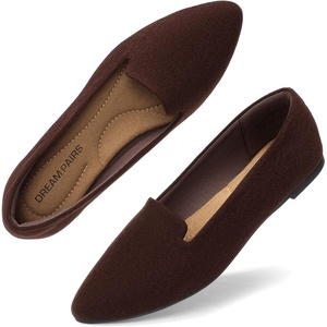 image:imageDREAM PAIRS Womens Pointed Toe SlipOn Dressy Flat Shoes Comfortable Business Casual Dress Shoes for Office WorkChocolate