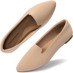 image:imageDREAM PAIRS Womens Pointed Toe SlipOn Dressy Flat Shoes Comfortable Business Casual Dress Shoes for Office WorkLight Nude