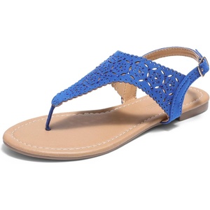 image:imageDREAM PAIRS Womens Rhinestone Casual Wear Cute Gladiator Flat Sandals Beach Dressy TStrap Thong SandalsRoyalBlue
