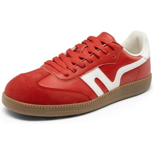 image:imageDREAM PAIRS Womens Tennis Sneakers Walking Flat LowTop Casual LaceUp Comfortable Nia Fashion Sneakers ShoesRedWhite