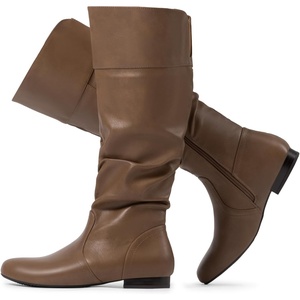 image:imageDREAM PAIRS Womens Wide Calf Knee High Pull On Fall Weather Winter BootsWideCalfCamel