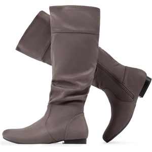 image:imageDREAM PAIRS Womens Wide Calf Knee High Pull On Fall Weather Winter BootsWideCalfTaupe