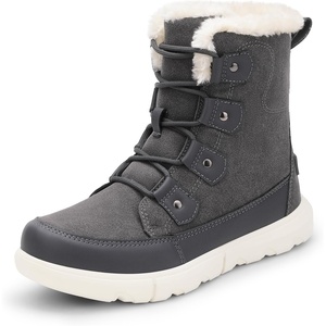 image:imageDREAM PAIRS Womens Winter Boots Cozy Faux Fur AntiSlip Snow Boots Lace Up Comfort Stylish Ankle Booties for Cold Weather City WalkDark Grey