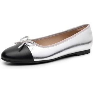 image:imageDream Pairs Womens Flats Round Toe Ballet Flats Comfortable Slipon Dressy Business Casual Work Office Ballerina Flat Dress ShoesSilverpu
