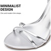image:imageDREAM PAIRS 2026 Womens Stiletto Heels Strappy Open Toe Ankle Strap Dress Sandals Elegant High Heel Pumps for Wedding Party Prom amp Special OccasionsSilver