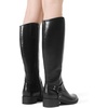 image:imageDREAM PAIRS Boots For Women Knee High Comfortable Pull On Side Zipper Buckle Riding BootsBlack