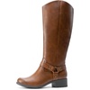 image:imageDREAM PAIRS Boots For Women Knee High Comfortable Pull On Side Zipper Buckle Riding BootsBrown