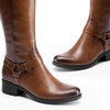 image:imageDREAM PAIRS Boots For Women Knee High Comfortable Pull On Side Zipper Buckle Riding BootsLight Brown