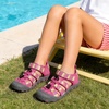 image:imageDREAM PAIRS Boys Girls ClosedToe Outdoor Summer Water Sport Sandals for ToddlerLittleBig KidFuchsiaMultiGrey