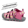 image:imageDREAM PAIRS Boys Girls ClosedToe Outdoor Summer Water Sport Sandals for ToddlerLittleBig KidFuchsiaMultiGrey