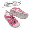 image:imageDREAM PAIRS Boys Girls ClosedToe Outdoor Summer Water Sport Sandals for ToddlerLittleBig KidHot Pink