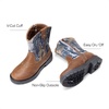 image:imageDREAM PAIRS Boys Girls Cowboy Boots Kids Western Riding Mid Calf Boots with Side Zipper ToddlerLittle KidBig KidBrownCamo