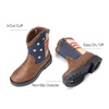 image:imageDREAM PAIRS Boys Girls Cowboy Boots Kids Western Riding Mid Calf Boots with Side Zipper ToddlerLittle KidBig KidBrownNavy