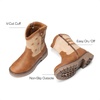 image:imageDREAM PAIRS Boys Girls Cowboy Boots Kids Western Riding Mid Calf Boots with Side Zipper ToddlerLittle KidBig KidLight Brown
