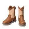 image:imageDREAM PAIRS Boys Girls Cowboy Boots Kids Western Riding Mid Calf Boots with Side Zipper ToddlerLittle KidBig KidLight Brown