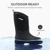 image:imageDREAM PAIRS Boys Waterproof Boots Outdoor Faux Fur Lining Shoes with Handles for Rain Snow Winter Muck Mud and Cold Weather for LittleBig KidsBlack