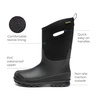 image:imageDREAM PAIRS Boys Waterproof Boots Outdoor Faux Fur Lining Shoes with Handles for Rain Snow Winter Muck Mud and Cold Weather for LittleBig KidsBlack