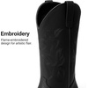 image:imageDREAM PAIRS Cowboy Cowgirl Boots for Women Wide Square Toe Western Mid Calf PullOn Embroidered Stitched Retro BootsBlack
