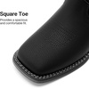 image:imageDREAM PAIRS Cowboy Cowgirl Boots for Women Wide Square Toe Western Mid Calf PullOn Embroidered Stitched Retro BootsBlack