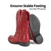 image:imageDREAM PAIRS Cowgirl Cowboy Western Boots Girls Mid Calf Riding Shoes Little KidBig KidRed