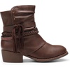 image:imageDREAM PAIRS Girls Ankle Boots Side Zipper Low Heels Boots Little KidBig KidBrown