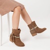 image:imageDREAM PAIRS Girls Ankle Boots Side Zipper Low Heels Boots Little KidBig KidCamelGold