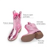 image:imageDREAM PAIRS Girls Cowboy Cowgirl Boots 2in1 Western Removable Cuff Fold Over Embroidered Fashion Mid Calf ShoesPink
