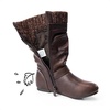 image:imageDREAM PAIRS Girls Faux Fur Lined Knee High Winter Riding BootsToddlerLittle KidBig KidBrown