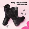 image:imageDREAM PAIRS Girls Faux Fur Lining Knee High Winter Motorcycle Riding Boots ToddlerLittle KidBig KidBlack