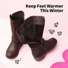 image:imageDREAM PAIRS Girls Faux Fur Lining Knee High Winter Motorcycle Riding Boots ToddlerLittle KidBig KidBrown