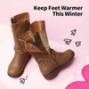 image:imageDREAM PAIRS Girls Faux Fur Lining Knee High Winter Motorcycle Riding Boots ToddlerLittle KidBig KidTan