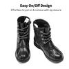 image:imageDREAM PAIRS Girls Glitter Ankle Boots Warm and Soft Velvet Lining with Side Zipper for ToddlerLittle KidBig KidAll Black
